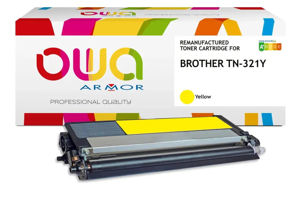 BROTHER TN-321Y - Cartouche laser compatible - Jaune - Toner remanufacturé OWA