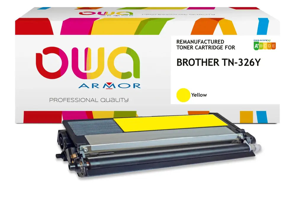 BROTHER TN-326Y - Cartouche laser compatible - Jaune - Toner remanufacturé OWA