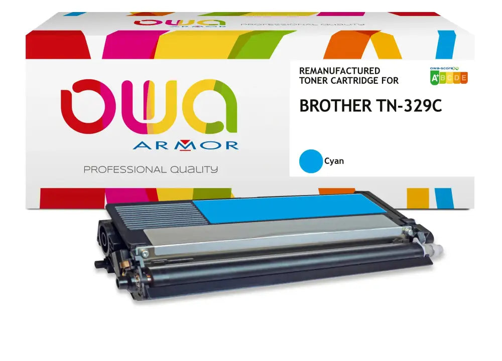 BROTHER TN-329C - Cartouche laser compatible - haute capacité - Cyan - Toner remanufacturé OWA