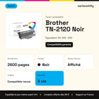Brother TN-2120 Toner Noir compatible équivalent à TN-2110, 2115, 2120 · Switch : caractéristiques