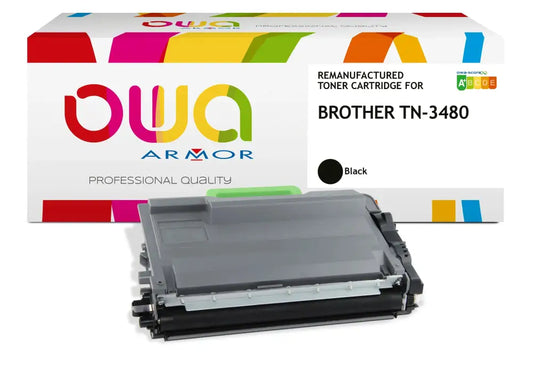 BROTHER TN-3480 - Cartouche laser compatible - Noir - Toner remanufacturé OWA