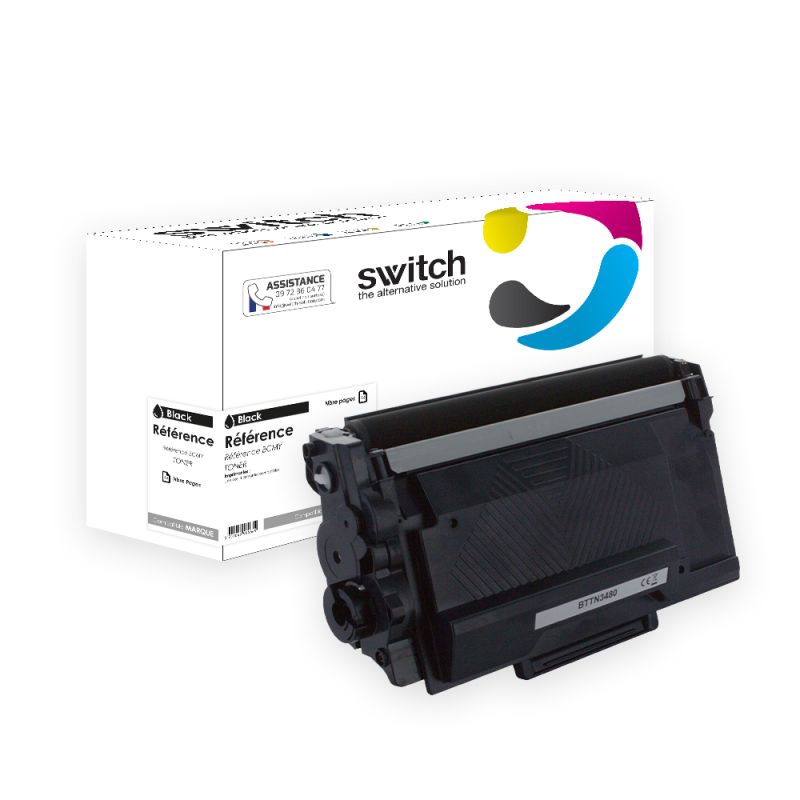 Brother TN-3480, Toner Noir compatible · Switch