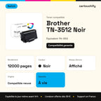 Brother TN-3512 Toner Noir compatible · Switch : caractéristiques