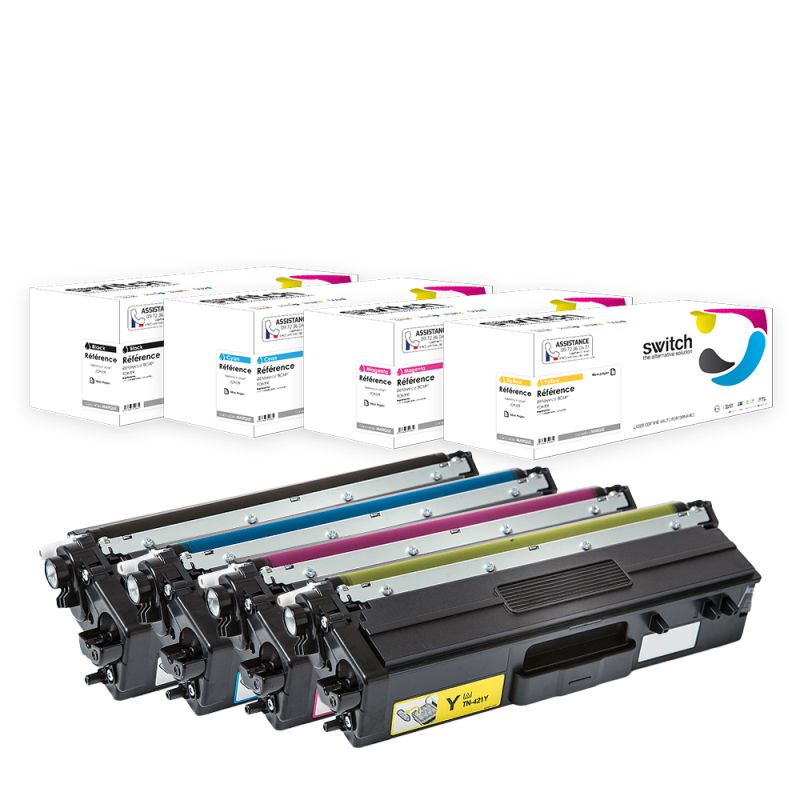 Brother TN-423, Toner Pack 4 Couleurs compatible · Switch
