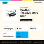 Brother TN-3170 UNIV Toner Noir compatible équivalent à TN-550, 3130, 3135 · Switch : caractéristiques