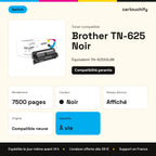 Brother TN-625 Toner Noir compatible équivalent à TN-625XXL · Switch : caractéristiques