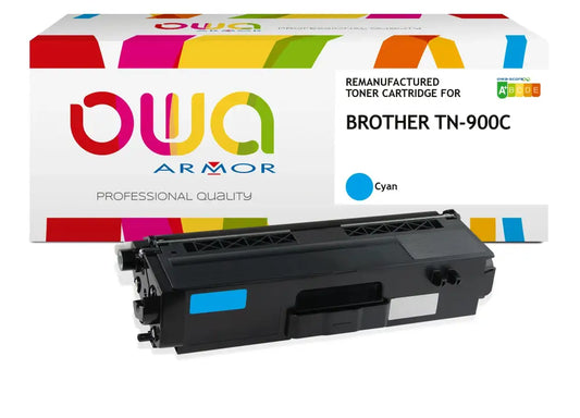 BROTHER TN-900C - Cartouche laser compatible - Cyan - Toner remanufacturé OWA