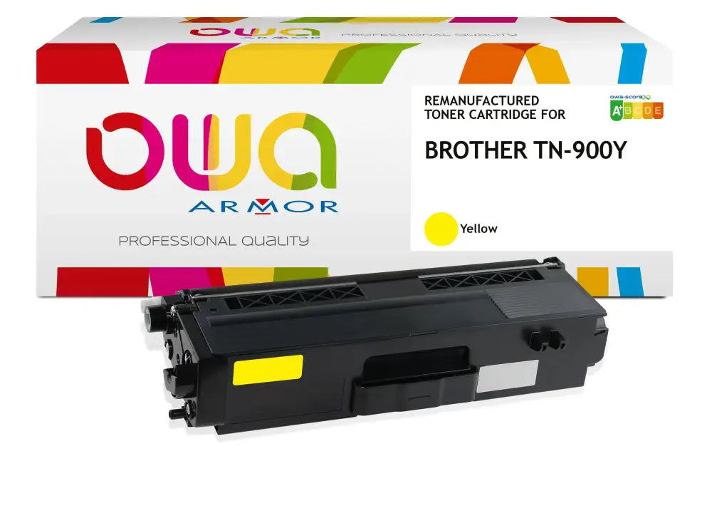 BROTHER TN-900Y - Cartouche laser compatible - Jaune - Toner remanufacturé OWA