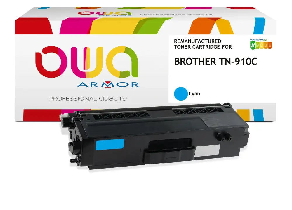 BROTHER TN-910C - Cartouche laser compatible - Cyan - Toner remanufacturé OWA