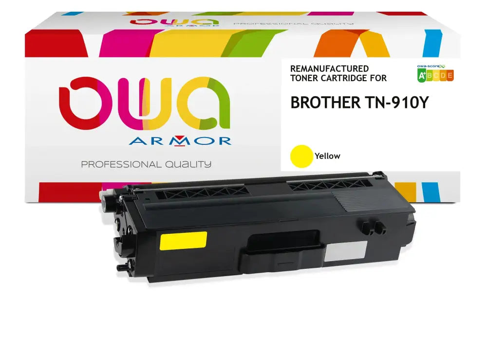 BROTHER TN-910Y - Cartouche laser compatible - Jaune - Toner remanufacturé OWA