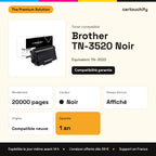 Brother TN-3520 Toner Noir compatible : caractéristiques