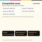 Imprimantes compatibles avec Brother TN-625 Toner Jaune compatible équivalent à TN-625XXL