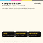 Imprimantes compatibles avec Brother TZe 211 Ruban titreuse Noir sur Blanc compatible
