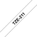Brother TZe 211, Ruban titreuse Noir sur Blanc compatible, The Premium Solution