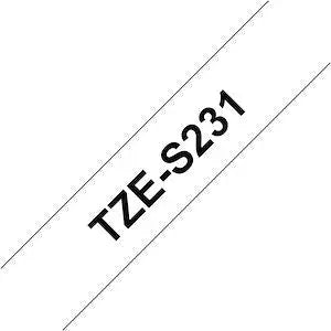 Brother TZe 231, Ruban titreuse Noir sur Blanc compatible, The Premium Solution