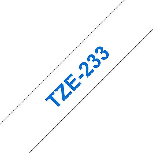 Brother TZE-233, Ruban titreuse Bleu sur Blanc compatible, The Premium Solution
