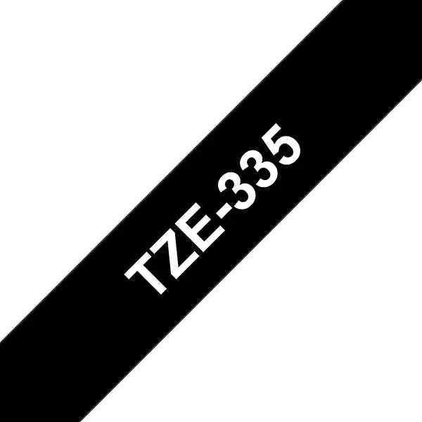 Brother TZE-335, Ruban titreuse Noir sur Blanc compatible, The Premium Solution