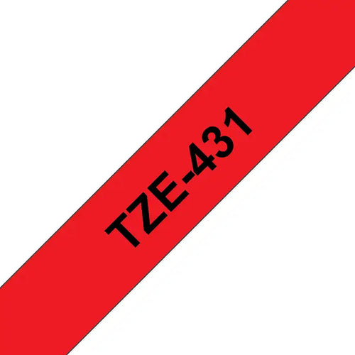 Brother TZE-431, Ruban titreuse Noir sur Rouge compatible, The Premium Solution