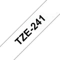 Brother TZE241, Ruban titreuse Noir sur Blanc compatible, The Premium Solution