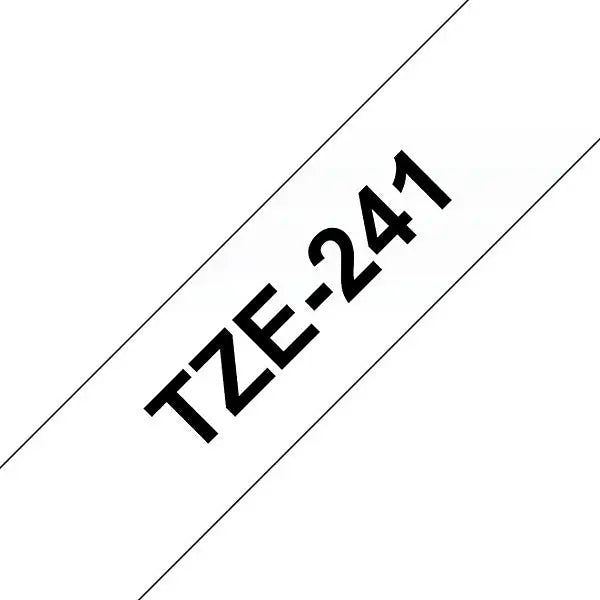 Brother TZE241, Ruban titreuse Noir sur Blanc compatible, The Premium Solution