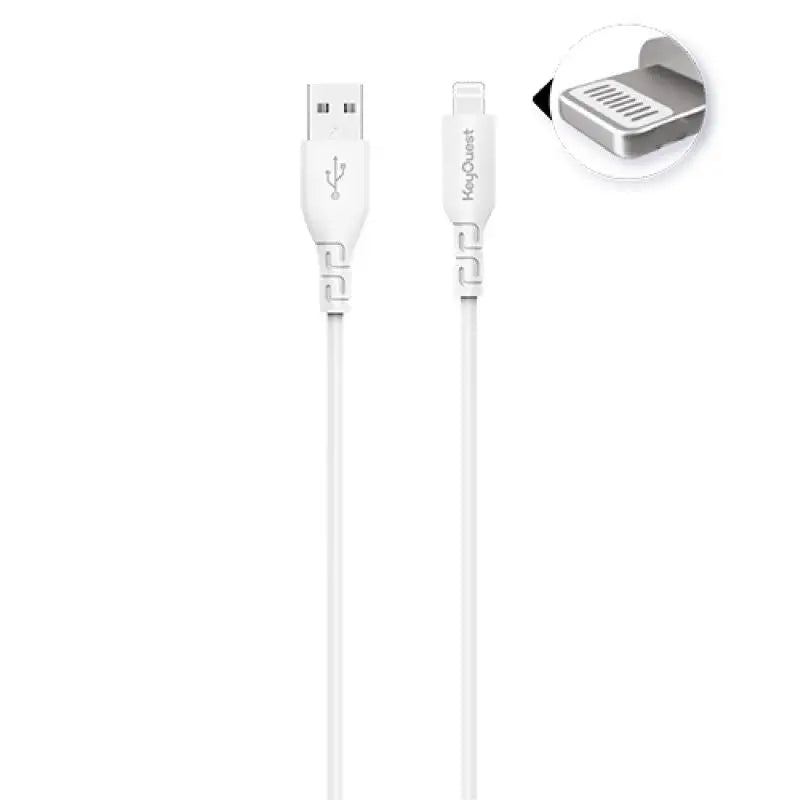 Câble eKOgreen recyclé Lightning 2.4A - 1,20m - Blanc