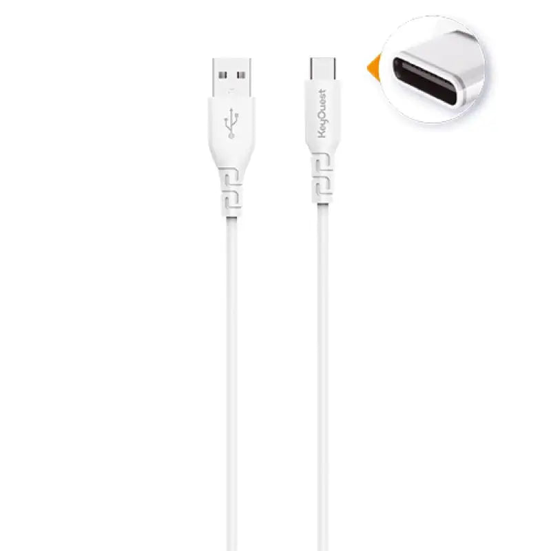 Câble eKOgreen recyclé USB-C 3A - 1.20m - Blanc