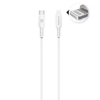 Câble eKOgreen recyclé USB-C/Lightning 3A / 60W - 1,20m - Blanc