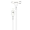 Câble eKOgreen recyclé USB-C/Lightning (MFi 2 en 1) 3A - 1,20m - Blanc