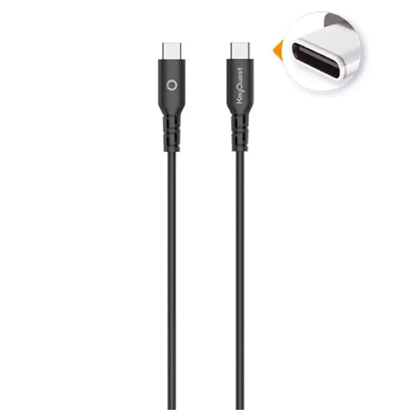 Câble eKOgreen recyclé USB-C/USB-C 3A / 60W - 1,20m - Noir