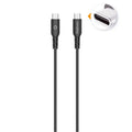 Câble eKOgreen recyclé USB-C/USB-C 3A / 60W - 1,20m - Noir