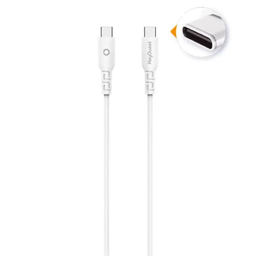 Câble eKOgreen recyclé USB-C/USB-C 3A / 60W - 3m - Blanc