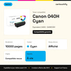 Canon 040H Toner Cyan compatible équivalent à 0459C001 · Switch : caractéristiques