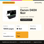 Canon 040H Toner Noir compatible équivalent à 0461C001 : caractéristiques