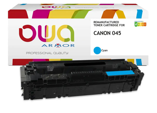 CANON 045 - Cartouche laser compatible - Cyan - Toner remanufacturé OWA