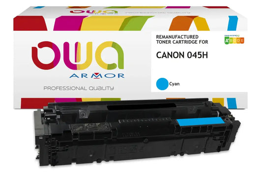 CANON 045H - Cartouche laser compatible - haute capacité - Cyan - Toner remanufacturé OWA
