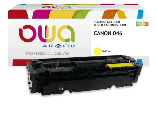 CANON 046 - Cartouche laser compatible - Jaune - Toner remanufacturé OWA