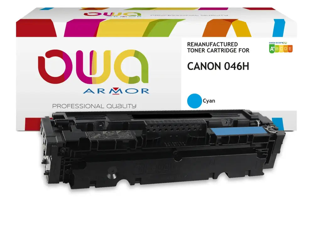 CANON 046H - Cartouche laser compatible - haute capacité - Cyan - Toner remanufacturé OWA