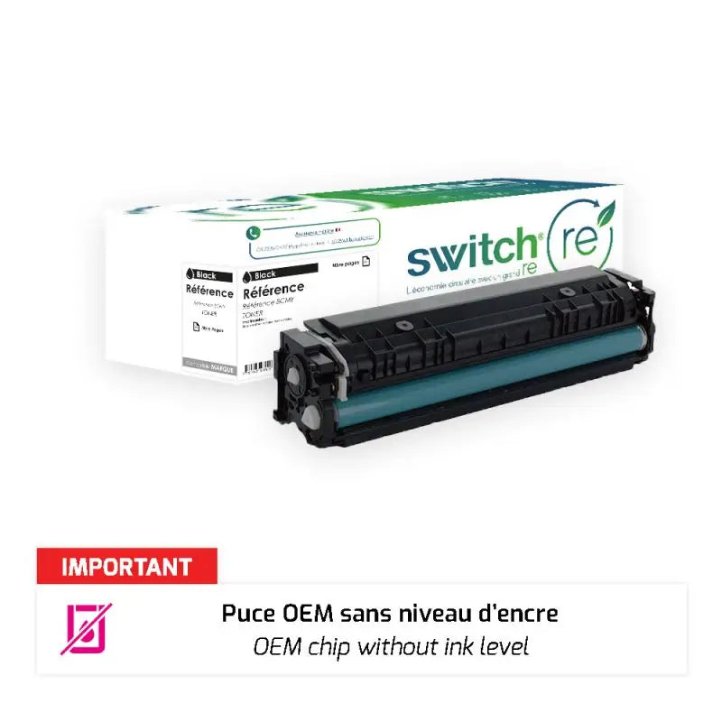 Canon 055H Toner Noir remanufacturé puce OEM équivalent à 3020C002 · Switch RE