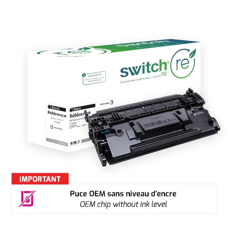 Canon 056H Toner Noir remanufacturé puce OEM équivalent à 3008C002 · Switch RE