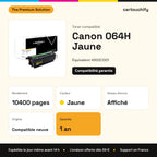 Canon 064H Toner Jaune compatible équivalent à 4932C001 : caractéristiques