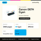 Canon 067H Toner Cyan compatible équivalent à 5105C002 · Switch : caractéristiques