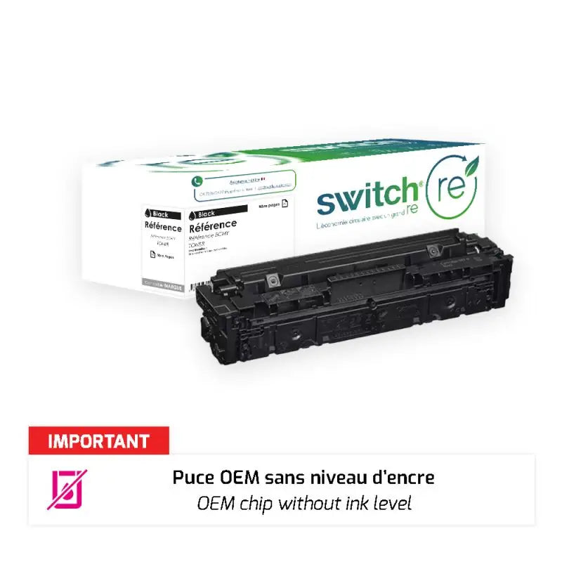 Canon 067H Toner Noir remanufacturé puce OEM équivalent à 5106C002 · Switch RE