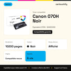 Canon 070H Toner Noir compatible équivalent à 5640C002 · Switch : caractéristiques