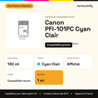 Canon PFI-101PC Cartouche Light Cyan compatible équivalent à 0887B001 : caractéristiques