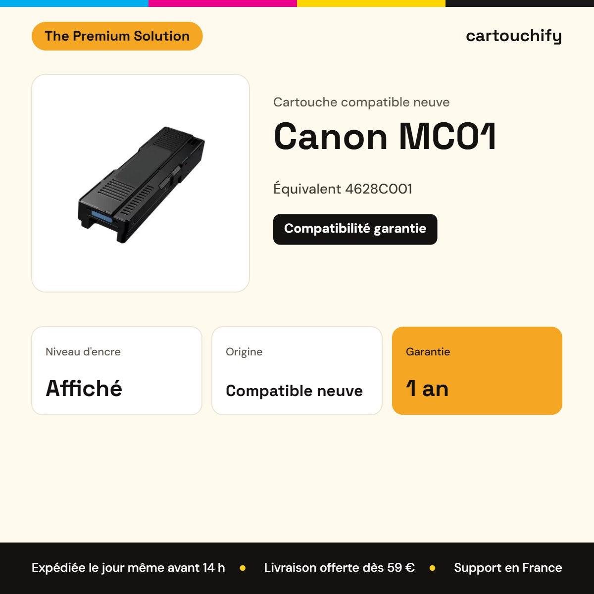 Canon MC01 Cartouche compatible équivalent à 4628C001 : caractéristiques