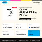 Canon 481XXLPB Cartouche Photo Blue compatible équivalent à CLI481XXLPB, 2048C001 · Switch : caractéristiques