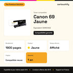 Canon 69 Toner Jaune compatible équivalent à 5091C002 : caractéristiques