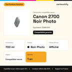 Canon 2700 Cartouche Noir photo compatible équivalent à 5288C001, PFI2700BK : caractéristiques