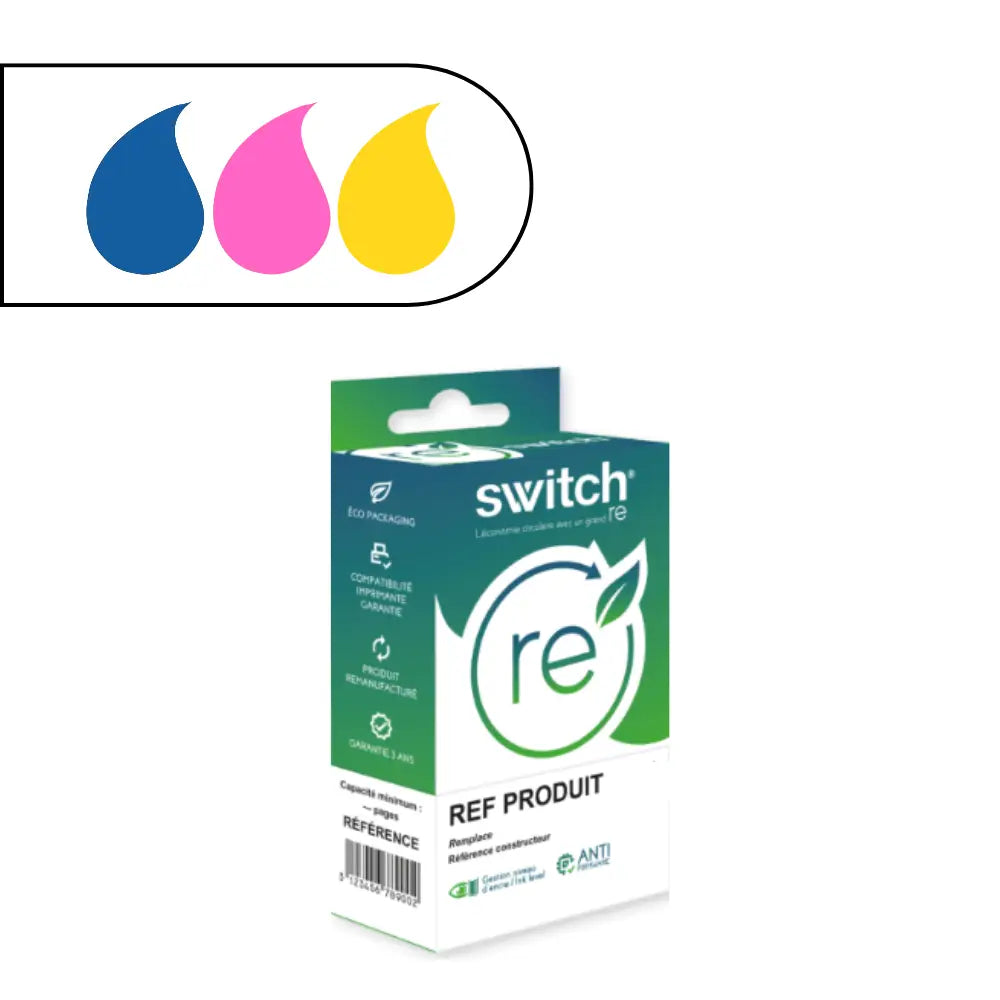 Lexmark L44/L43 Pack 3 couleurs — Cartouche Switch RE compatible