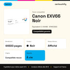 Canon EXV66 Toner Noir compatible équivalent à C-EXV66, 5745C002 · Switch : caractéristiques